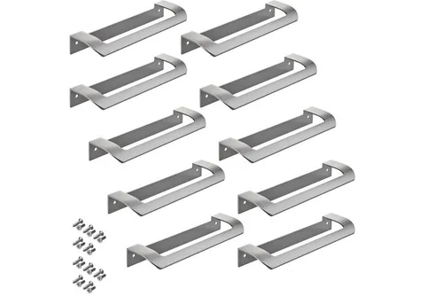SOTECH Möbelgriff LYS BA 160 mm - 10er Set in Edelstahloptik - Hochwertige Möbelgriffe LYS aus Aluminium für Falt- und Schiebetüren, bieten Luxus und langlebige Qualität. Ideal für grifflose Möbelfronten, 10 Stück inklusive Befestigungsschrauben.