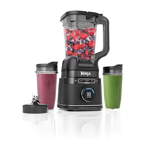 Ninja 2-in-1 Detect Power Mixer Pro - 1200W Standmixer mit Krug und 2x Single Serve Tassen, intelligente BlendSense-Technologie für perfekte Ergebnisse