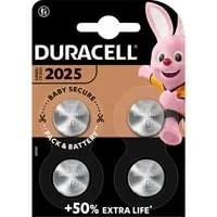 Duracell CR2025 Knopfzellen (4 Stück) - 3V Lithium-Batterien mit bis zu 70% zusätzlicher Lebensdauer und kindersicherer Technologie für höchste Sicherheit