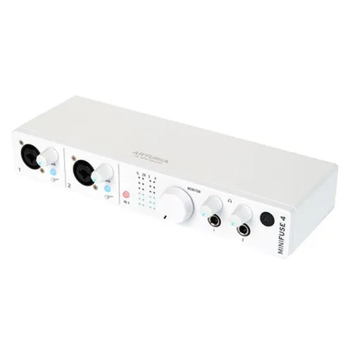 Arturia MiniFuse 4 White - Next-Gen Audio & MIDI Interface - Audio-Interfaces mit 4in/4out, ideal für klare Aufnahmen und kreative Software zur Verfeinerung Ihrer Musikprojekte.