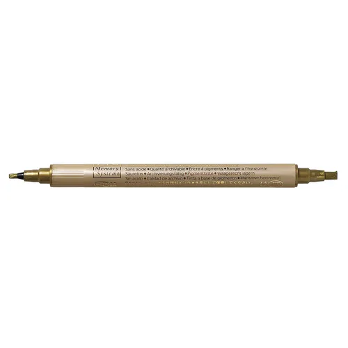 ZIG Kalligraphie Stift Metallic, gold, 2+3,5 mm, 1 Stück