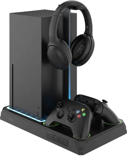 FIXED Multifunktionsständer für Xbox S Series X mit Belüftung und Ladefunktion schwarz