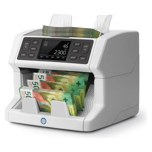 Safescan 2865-S Banknotenzähler - Card-Reader mit Falschgelderkennung, zählt bis zu 1200 Scheine pro Minute – ideal für Unternehmen, die Effizienz und Sicherheit schätzen.