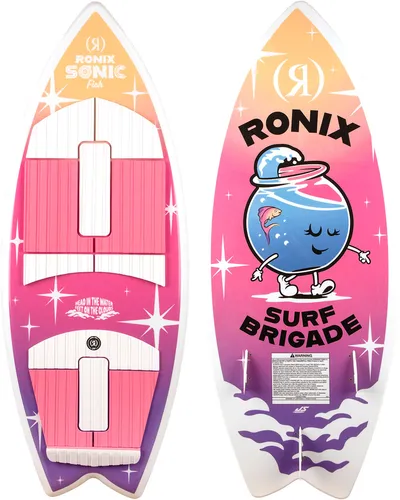 RONIX GIRLS SONIC FISH Wakesurfer 2025 - 3.9 - Wakesurfer für Mädchen mit dünnerem Profil und 39er Länge, ideal für alle Styles. Genießen Sie Stabilität und Leichtigkeit mit 3 Finnen für besseren Grip und Kontrolle auf dem Wasser.