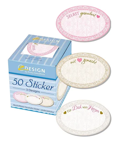 AVERY Zweckform ZDesign Sticker auf Rolle "Selbst gezaubert" 50 Stück