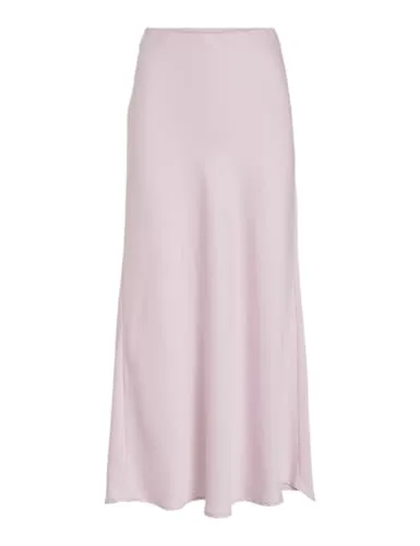 Vila Maxirock VIELLETTE HW LONG SKIRT - NOOS in Cherry Blossom, Größe 42 - Modischer Maxirock aus 100% pflegeleichtem Polyester mit hohem Bund und elastischem Gummizug. Ideal für trendbewusste Outfits und vielseitig kombinierbar.