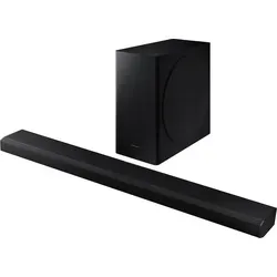Samsung HW-Q800T Soundbar mit Subwoofer - Schwarz - Surround-System mit 3.1.2-Kanal Sound, beeindruckendem Dolby Atmos und integriertem Sprachassistenten für ein immersives Klangerlebnis und einfache Steuerung.