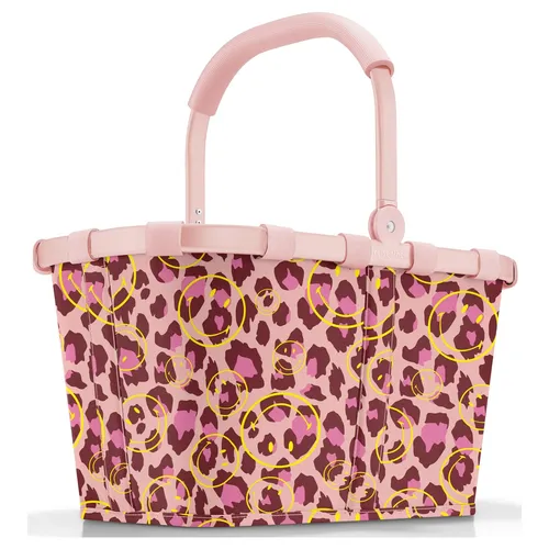 reisenthel carrybag smiley leo blush – Stabiler und eleganter Einkaufskorb - Der reisenthel carrybag bietet viel Stauraum und eine praktische Innentasche. Mit seinem wasserabweisenden Material und dem stabilen Aluminiumrahmen ist er ideal für Einkäufe oder Picknicks. Belastbar bis 20 kg.