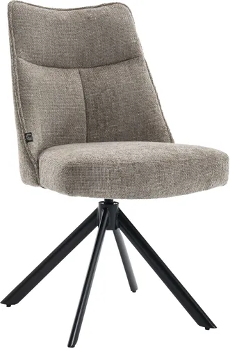 Drehstuhl HOME AFFAIRE "Corda", grau (taupe, schwarz) - Komfortabler Küchenstuhl - Stylischer Drehstuhl mit gepolsterter Sitzfläche und Rückenlehne, ideal für verschiedene Bodenarten. Perfekt für gemütliche Essbereiche und vielseitigen Einsatz.