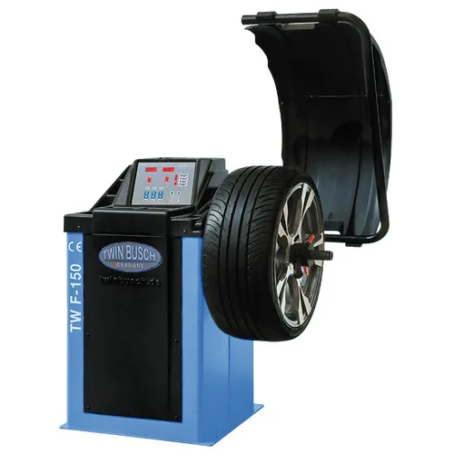 Twin Busch ® Wuchtmaschine TWF-150 – Reifenwuchtmaschine für präzise Ergebnisse - Hochwertige Auswuchtmaschine für Kraftfahrzeuge, sorgt für präzise Wuchtung und gleichmäßige Abnutzung der Reifen. Ideal für Werkstätten und Hobbymechaniker.
