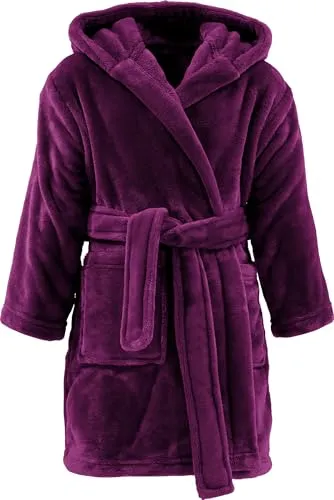 REDBEST Unisex-Bademantel Perris mit Kapuze in Beere, Größe S - Bademantel für Damen, samtweiche Qualität für pures Kuschelvergnügen, schnell trocknend und mit praktischen Taschen, ideal für Zuhause und Reisen.