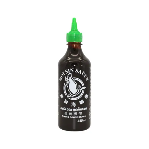 Flying Goose Hoisinsauce 455ml - Pikant und Süß - Würzsaucen für die asiatische Küche, perfekt zum Marinieren und Dippen. Die Flying Goose Hoisinsauce bietet eine ausgewogene Mischung aus süßen und würzigen Aromen für ein unvergleichliches Geschmackserlebnis.