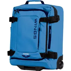 WINGS Weiche Handgepäck-Kabinentrolley 20" Blau – Serie EXPLORE - Der WINGS ROOK 20" Kabinentrolley in Blau bietet 33 Liter Volumen, wasserabweisendes Material und praktische Organisation. Ideal für Flugreisen – kompakt, sicher und funktional.