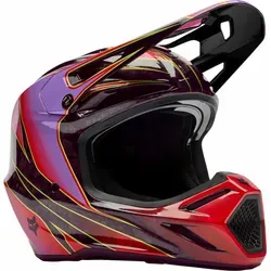 Fox Racing Motocrosshelm V3 RS Canvas - Schwarz-Rot, Größe M (57/58) - Robuster Endurohelm mit MIPS-Technologie für zusätzlichen Schutz. Ideal für den Motorrad-Einsatz, bietet er optimale Belüftung und hohen Tragekomfort.