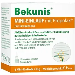 Bekunis Mini-Einlauf mit Propolax Klistiere 6 St - Praktisches Einlaufset mit 6 Klistieren für eine einfache Anwendung, ideal für die Unterstützung der persönlichen Hygiene.
