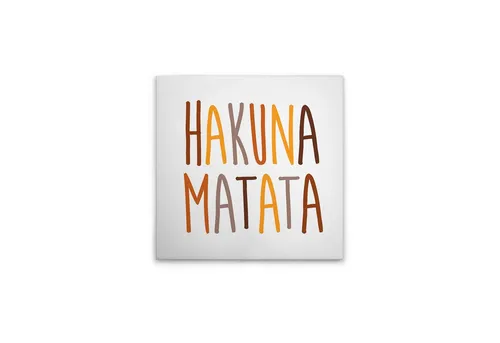Tadessi Leinwandbild "Hakuna Matata" M1-No.51966 – Stilvolles Wandbild - Leinwandbild "Hakuna Matata" M1-No.51966, 30 x 30 cm mit hochwertigem Keilrahmen in Weiß und Braun. Perfekt für moderne und klassische Wohnstile, sorgt für ein harmonisches Ambiente und lässt sich unkompliziert aufhängen.
