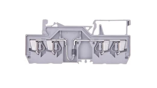Złączka szynowa 4-przewodowa z diodą 1N4007 2,5mm2 szara 280-815/281-410