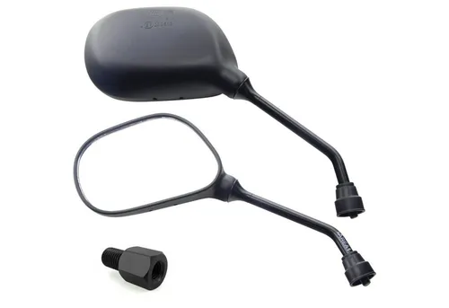 Area1 Motorradspiegel Set - E-geprüfte Rückspiegel für Motorroller und ATV - Hochwertige Motorradspiegel von Area1, E-geprüft und inklusive 5 Adapter für 95% aller Motorroller und Motorräder. Ideal für optische Aufwertung und einfache Montage.