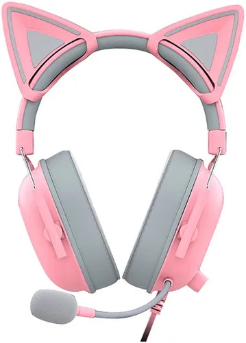 Razer Kraken Kitty V2 - Kabelgebundenes RGB-Gaming-Headset mit Katzenohren, reaktive Chroma RGB-Beleuchtung und kristallklare Sprachaufnahme