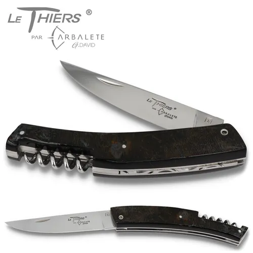 Arbalete G. David Le Thiers Taschenmesser 12cm Griff Büffelhorn Korkenzieher