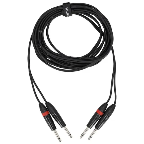 Klang Twin Audiokabel, 6 Meter 2x 6,3mm Klinke, male, mono - 2x 6,3mm Klinke,...