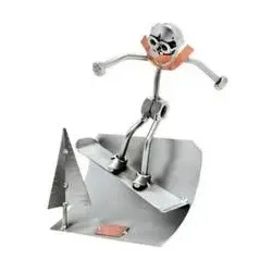 Figur "Snowboarder" 023 – Handgefertigte Kunst aus Metall - Einzigartige Metallfigur "Snowboarder" für Wintersportfans. Jedes Stück ist ein handgefertigtes Unikat. Ideal als Geschenk oder zur Dekoration, mit besonderem Augenmerk auf Detail und Qualität.