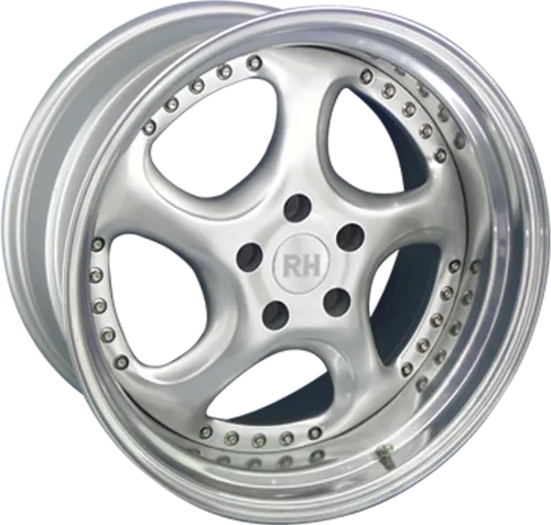 RH Alurad Turbo P silber Horn hochglanz poliert 10.5x18" ET38 - Hochwertige 5-Speichen-Alufelge, ideal für sportliche Fahrzeuge. Mit glänzender Oberfläche und robuster Gusskonstruktion sorgt sie für hervorragende Fahrperformance und ansprechendes Design.