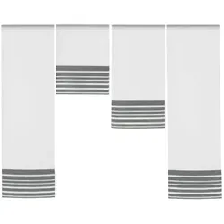 4er-Set Miniflächen Vorhang, grau - Synthetik - Gardinen & Vorhänge - Hochwertiger 4er-Set Miniflächen Vorhang in grau, Maße 100x120 cm, Öko-Tex Standard 100 geprüft, ideal für stilvolle Fensterdekoration.