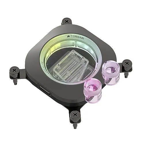 Corsair iCUE LINK XC7 RGB Elite CPU-Wasserkühler - Stealth-Grau - Wasserkühlung mit Hexa-Flow-Kühl-Engine für optimale Kühlleistung und 24 RGB-LEDs für beeindruckende Beleuchtung, kompatibel mit Intel LGA 1700 und AMD AM5.