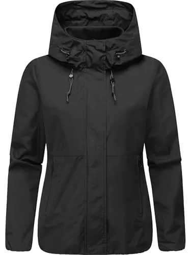 Ragwear Damen Übergangsjacke Sunniva Light YOUMODO Black Gr. XL - Funktionsjacke mit wasserdichtem und atmungsaktivem Material, ideal für wechselhaftes Wetter. Lässiger Schnitt und praktische Details sorgen für optimalen Tragekomfort und urbanen Style.