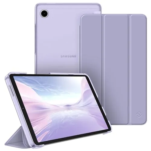 Fintie Hülle für Samsung Galaxy Tab A11 8,7" 2025/ Tab A9 8.7 Zoll Tablet, Ultra Dünn Schutzhülle mit Transparenter Rückseite, Pastellviolett