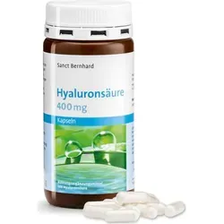 Sanct Bernhard Hyaluronsäure 400 mg - 120 Kapseln - Nahrungsergänzungsmittel zur Unterstützung von Haut und Gelenken, enthält 400 mg Hyaluronsäure pro Kapsel für optimale Feuchtigkeit und Elastizität.