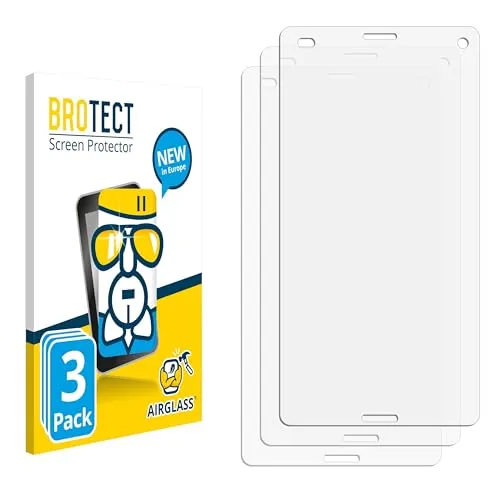 BROTECT Schutzglas für Sony Xperia Z3 Compact (3 Stück) Schutzfolie Panzer Folie Glas [Extrem Kratzfest 9H, Anti-Fingerprint, Ultra-Transparent]