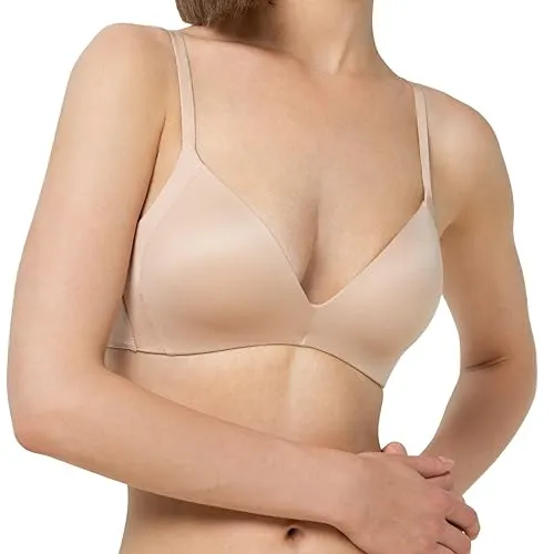 Triumph Body Make-up Soft Touch P - Schalen BH ohne Bügel (70 C Neutral Beige) - Funktionsunterwäsche mit schimmerndem Satin-Jersey und breitem Seiten- sowie Rückteil für optimalen Tragekomfort den ganzen Tag.