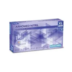 ARNOMED Nitril Ocean Blue Einmalhandschuhe, puderfrei, blau 381-XL , 1 Packung = 100 Stück, Größe XL