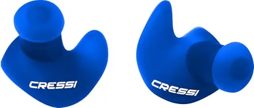 CRESSI Dry Ear Plugs Blue - Silikon Ohrstöpsel, zur Verhinderung des Eindringens von Wasser beim Schwimmen, Blau, Einheitsgröße, Erwachsene