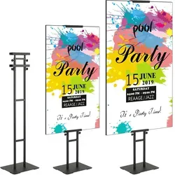 VEVOR Posterständer, höhenverstellbar bis 75 Zoll - Bodenstehender, doppelseitiger Schilderhalter mit robuster, stoßdämpfender Basis. Ideal für die flexible Präsentation von Plakaten und Bannern, sorgt für Stabilität und Sichtbarkeit.
