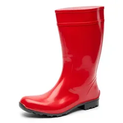 Ladeheid Damen Gummistiefel LA-967 - 100% Wasserdicht in Rot/Schwarz - Hochwertige Wanderschuhe: Elastische und reißfeste Gummistiefel, perfekt für lange Spaziergänge an regnerischen Tagen. 100% wasserdicht und leicht zu reinigen, ideal für jede Frühlings- und Sommersaison.