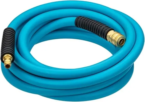 Hazet Druckluft-Schlauch 10m 20 bar – Hochwertiger Druckluftschlauch - Schlauch für Druckluftgeräte, 10m lang, mit Knickschutz und auffälliger HAZET Hellblau-Farbe für mehr Sicherheit. Ideal für Industrie und Werkstatt.