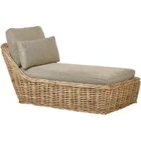 Gartenliege Belsito aus Rattan mit beigem Kissen - Loungemöbel & Sitzgruppen – stilvolle Gartenliege aus Rattan, komplett montiert und inklusive bequemer Auflage für entspannte Stunden im Freien.