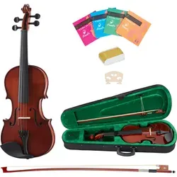 Classic Cantabile VP-100 Violinset 4/4 - Streichinstrumente, hochwertiges 4/4 Violinset mit massiver Fichtenholzdecke und inklusive Etui, Holzbogen und Kolofonium für optimalen Spielkomfort.
