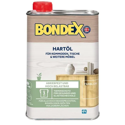 Bondex Hartöl Farblos 0,25 L Holzöl, Möbelöl, Bodenöl für Innenbereich NEU