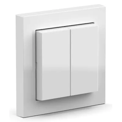 GIRA + Senic Friends of Hue Smart Switch - Kabelloser Homekit Lichtschalter Dimmer, batterielos und kompatibel mit Philips Hue und tado