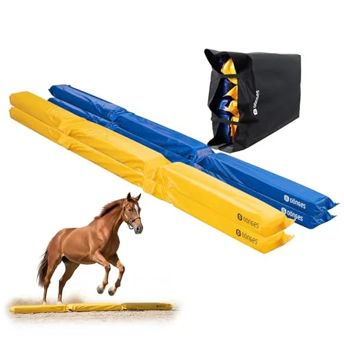 Dönges Pferdegasse gefülltes Set - 4 Balken 300 x 17 x 10 cm, langlebig und witterungsbeständig für optimale Stangenarbeit