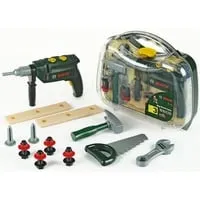 Bosch Werkzeugkoffer mit Bohrmaschine - Kinderwerkzeug aus robustem Kunststoff, ideal für kreative Bauprojekte ab 36 Monaten, fördert die Feinmotorik und das Rollenspiel.