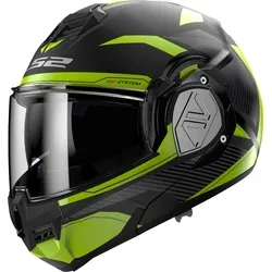 LS2 Klapphelm ADVANT REVO Black H-V Yellow, S - Motorradhelm mit modernem Design und Pinlock-ready-Visier, das ein Beschlagen verhindert – für sichere Fahrten bei jedem Wetter.