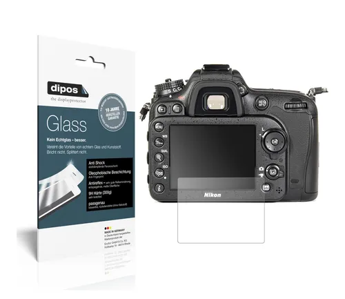 2x Schutzfolie für Nikon D7100 matt - Anti-Shock 9H Folie dipos Glass