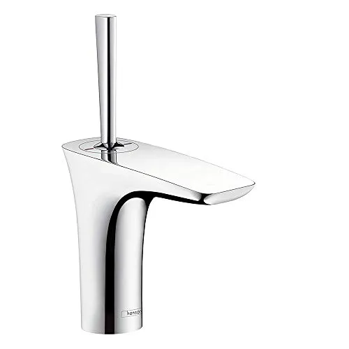 hansgrohe PuraVida Waschtischmischer für Handwaschbecken - Chrom - Waschtischarmatur mit ComfortZone 100, schwenkbarem Strahlformer und modernem Joystick-Keramikmischsystem für präzise Wasserregulierung.