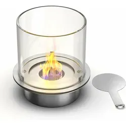 Divina Fire Bruciatore Tondo mit Glas für Bioethanol-Kamin - Eleganter Ethanol-Kamin aus Edelstahl, ideal für stimmungsvolle Abende. Mit modernem Design und einfacher Handhabung sorgt er für gemütliche Wärme.