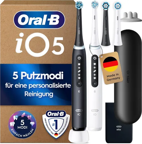 Oral-B iO Series 5 Plus Edition - Elektrische Zahnbürste mit innovativer Magnet-Technologie, präzise Reinigung und Echtzeit-Feedback für optimale Zahnpflege